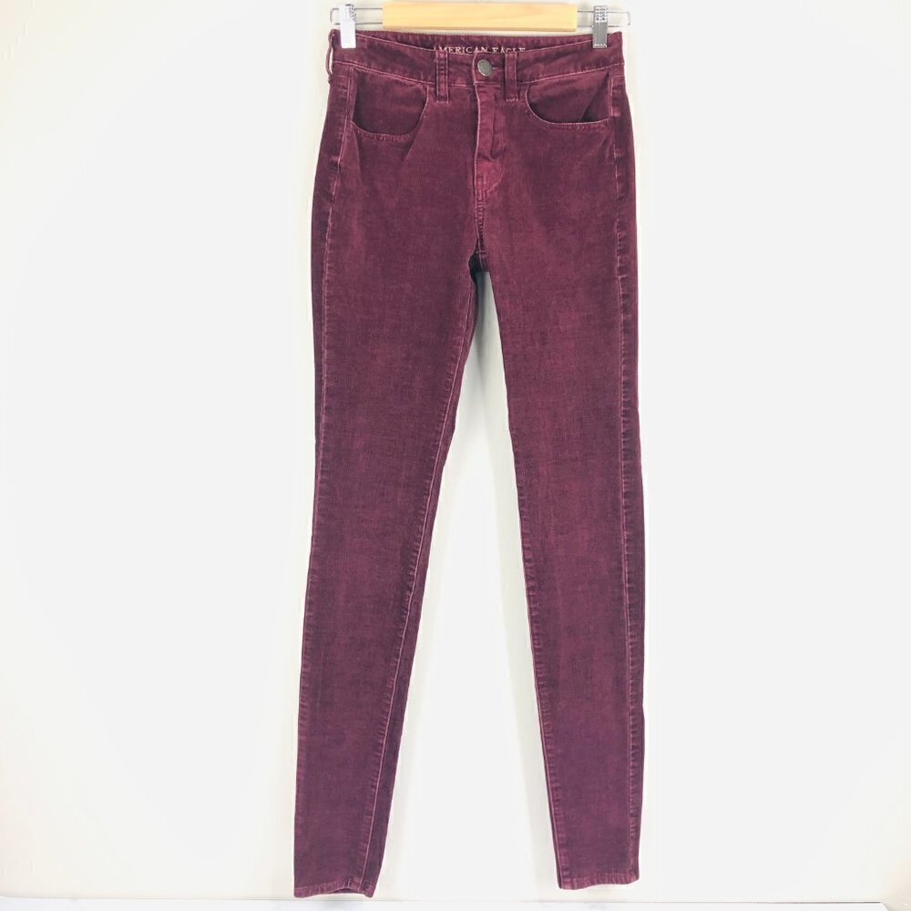 American Eagle Super Stretch High Rise Corduroy Skinny Jean
